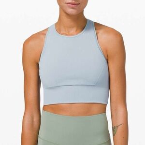 NWT Lululemon Ebb to Train Bra in Chambray Blue